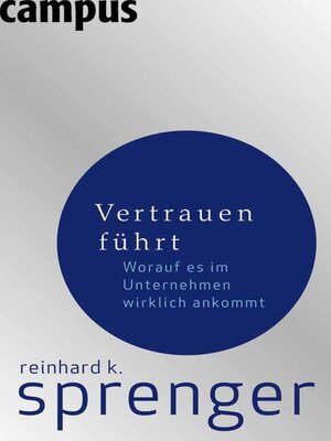 cover image of Vertrauen führt